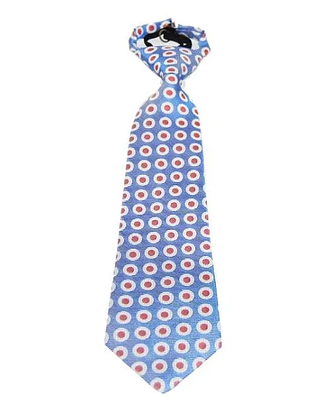 PAÑUELO AZULON CIRCULO ROJO