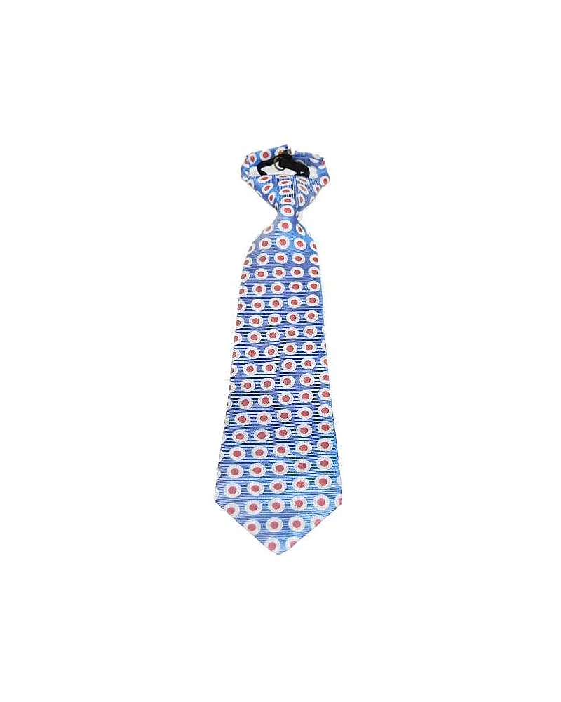 PAÑUELO AZULON CIRCULO ROJO