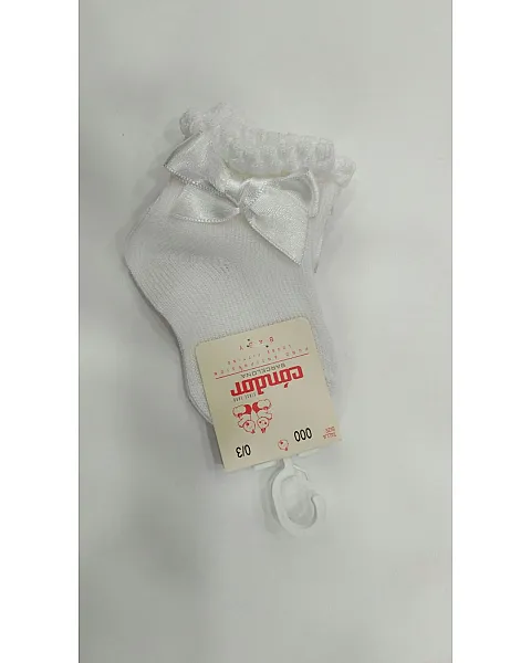 CALCETIN HILO BEBE BLANCO
