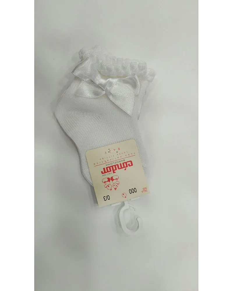 CALCETIN HILO BEBE BLANCO
