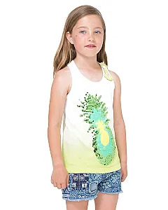 DESIGUAL CAMISETA WHITE HOURSE (LIMA)