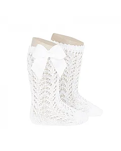 CALCETIN CALADO ALTO MOÑAS BLANCO