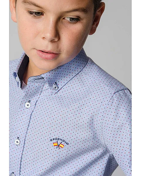  CAMISA CUELLO BOTON OXFORD ESTAMPADO 4525 C/000721