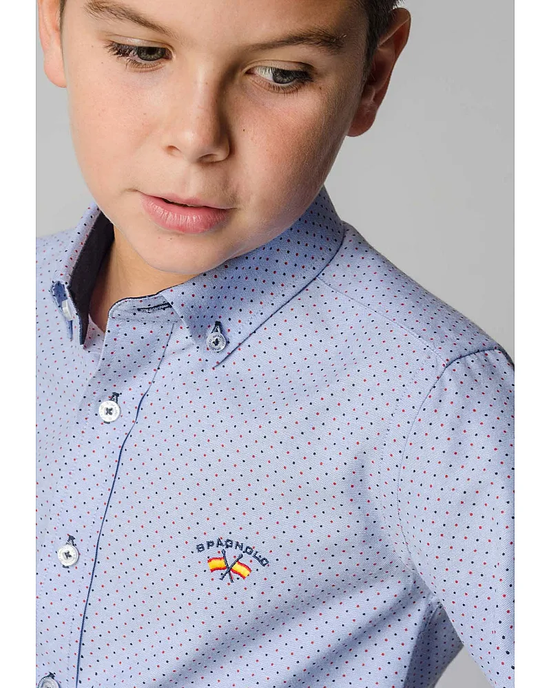  CAMISA CUELLO BOTON OXFORD ESTAMPADO 4525 C/000721