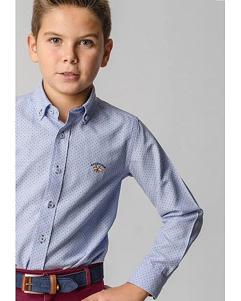  CAMISA CUELLO BOTON OXFORD ESTAMPADO 4525 C/000721