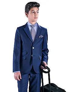 AMERICANA REGULAR FIT ALGODON CONTRASTE (MARINO)