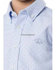 CM CUELLO BOTON BASICA OXFORD ESTAMPADA