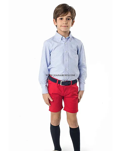 CM CUELLO BOTON BASICA OXFORD ESTAMPADA