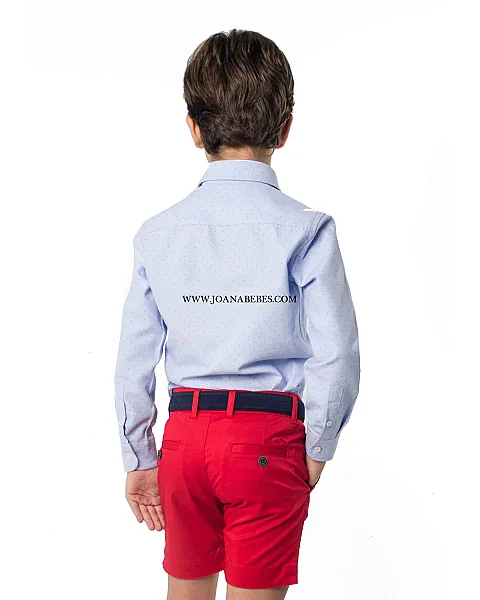 CM CUELLO BOTON BASICA OXFORD ESTAMPADA