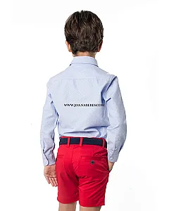 CM CUELLO BOTON BASICA OXFORD ESTAMPADA