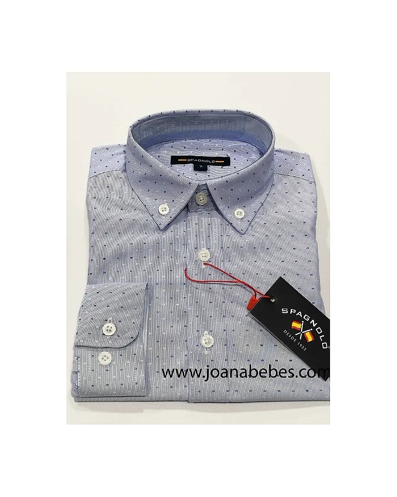 CM CUELLO BOTON BASICA OXFORD ESTAMPADA