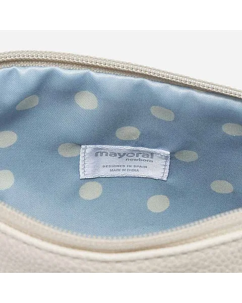 Bolso de bebé en polipiel con cremallera