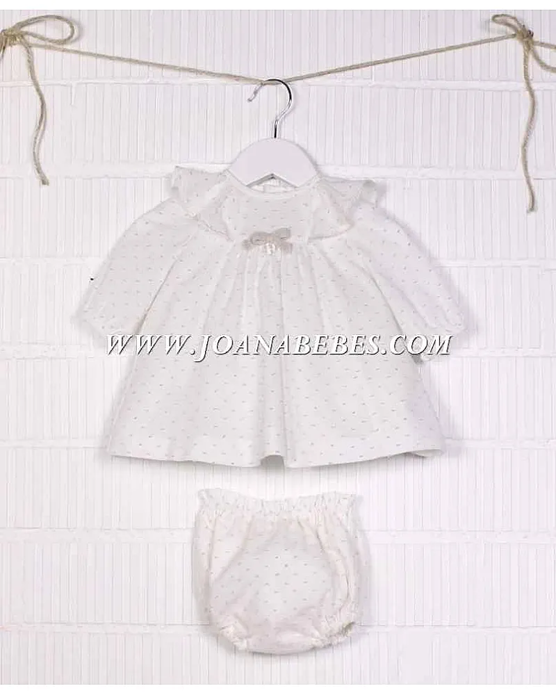 AMAYA VESTIDO BEBE CANASTILLA EN PLUMETI