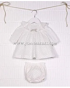 AMAYA VESTIDO BEBE CANASTILLA EN PLUMETI