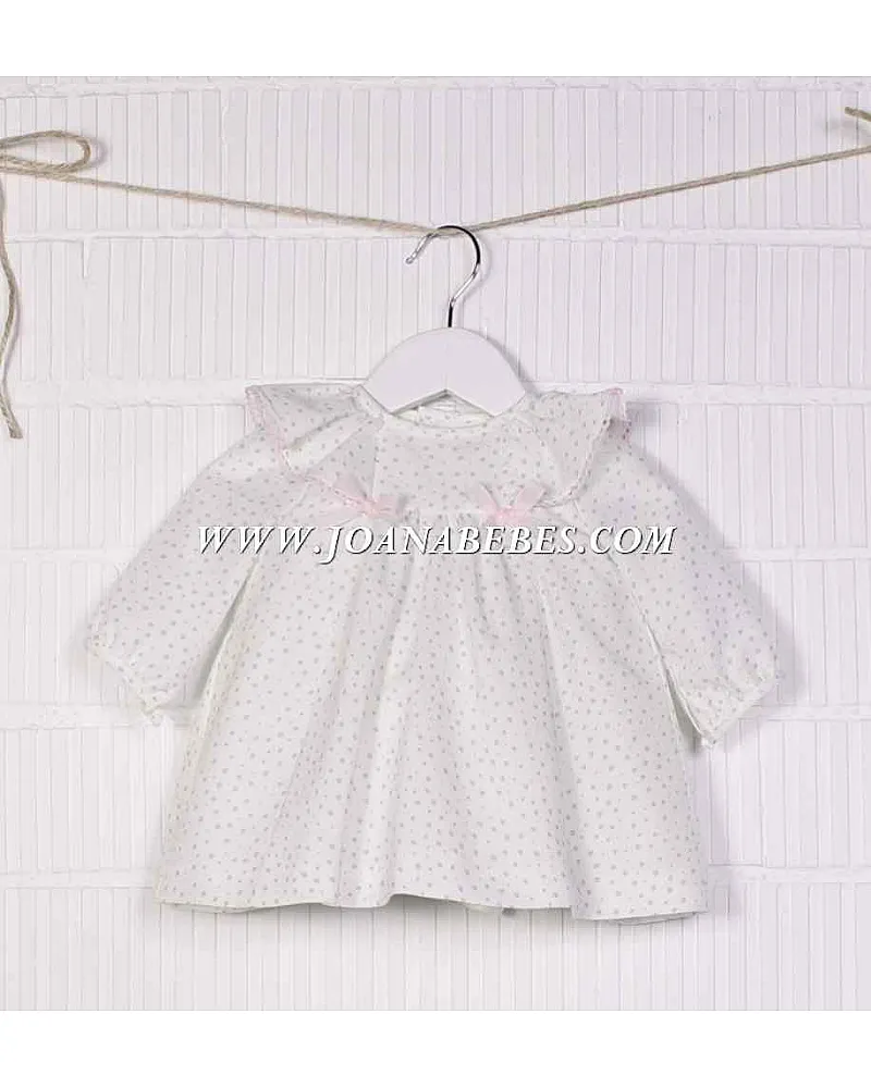 AMAYAVESTIDO BEBE CANASTILLA MENTA EN POPELIN 