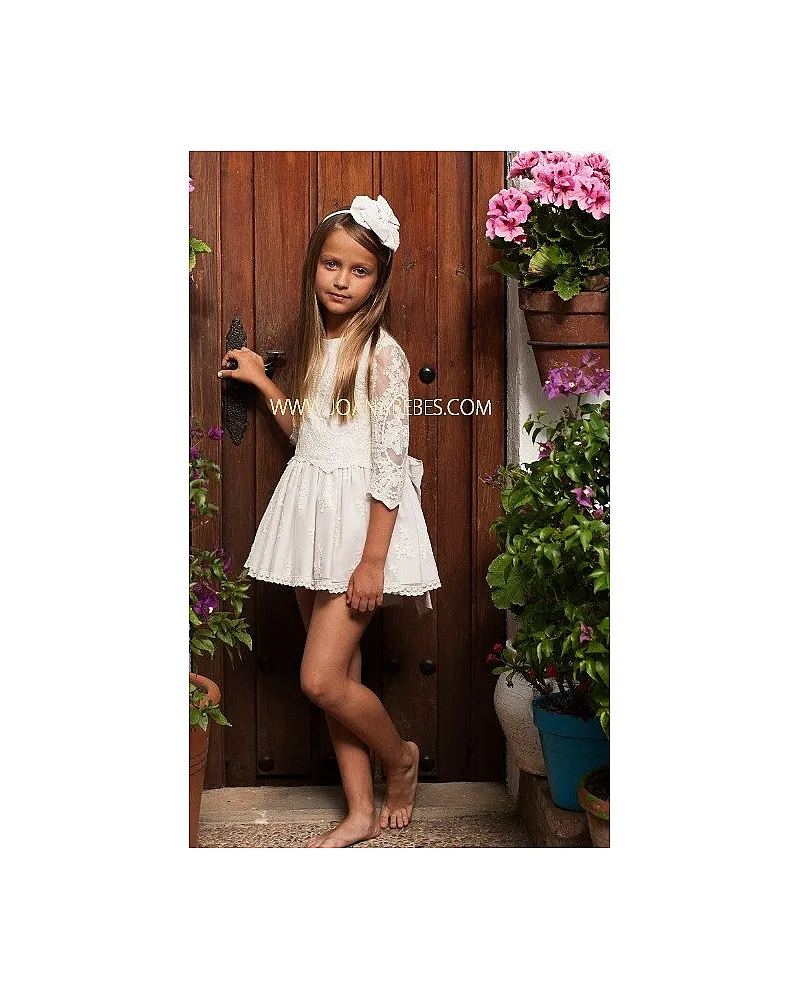 DESESOS VESTIDO TALLE BAJO TUL BORDADO 5083C ceremonia arras niña