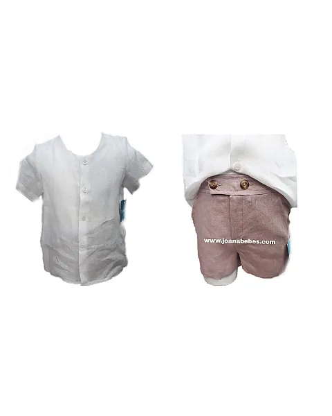 TARTALETA CONJUNTO CAMISA CUELLO CAJA PANTALON MALVA