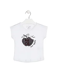 LOSAN CAMISETA BLANCA CON LENTEJUELAS REVERSIBLES 916-1211
