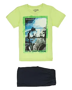 LOSAN CONJUNTO CAMISETA ESTAMPADO FOTOGRAFICO Y BERMUDA 913-8045