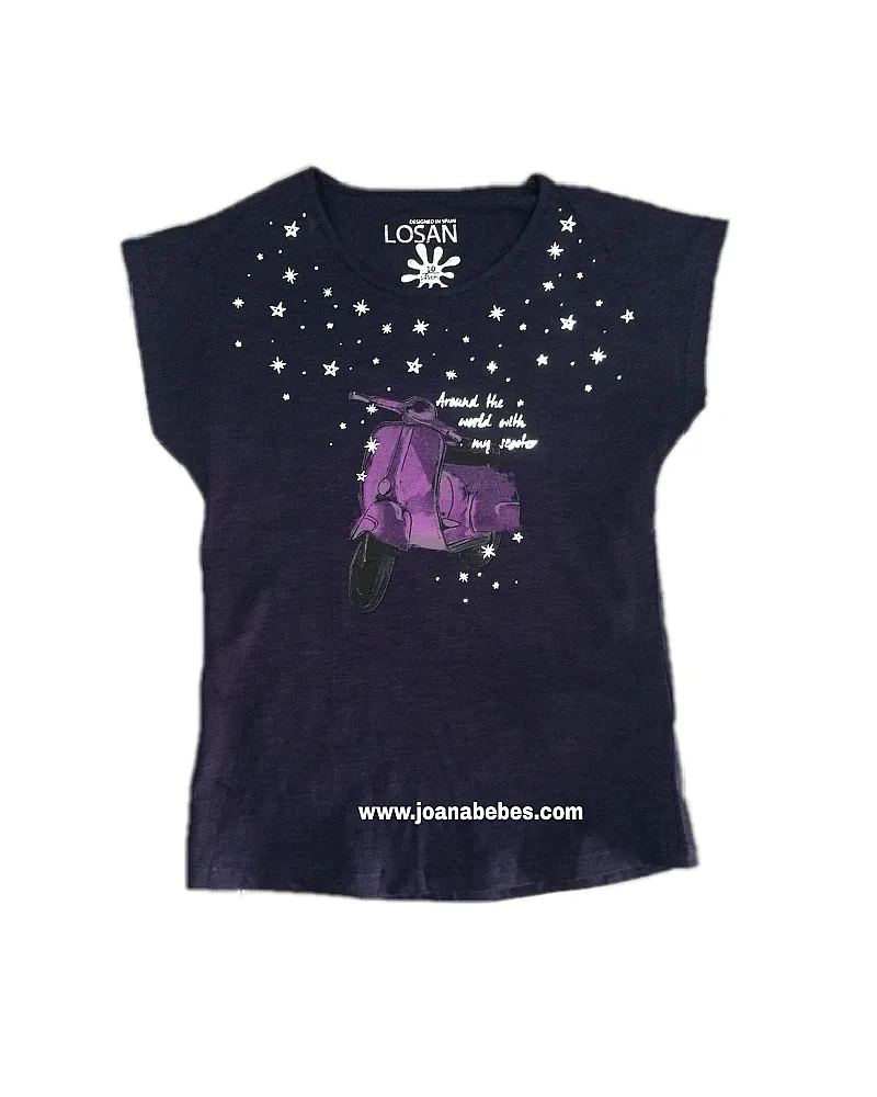 LOSAN CAMISETA CON MOTO ESTAMPADA 914-1211