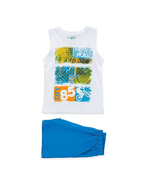 LOSAN CAMISETA SIN MANGAS Y BERMUDA 915-8645