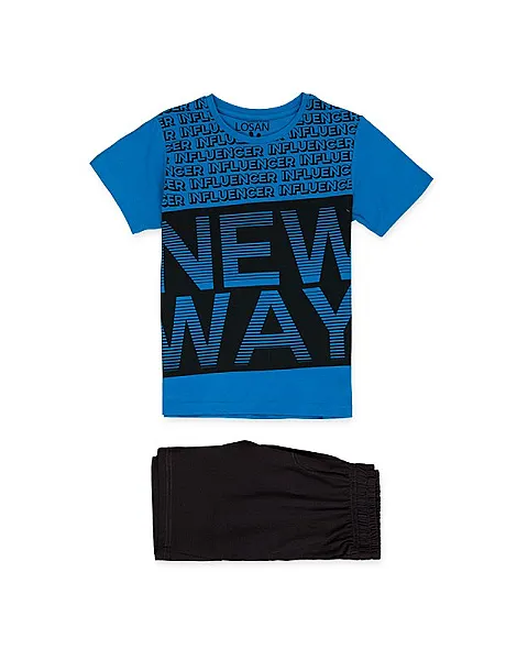 LOSAN CONJUNTO DE PUNTO CAMISETA Y BERMUDA