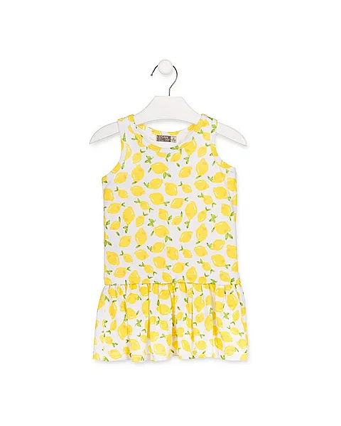 LOSAN VESTIDO ESTAMPADO DE PUNTO CON LIMONES