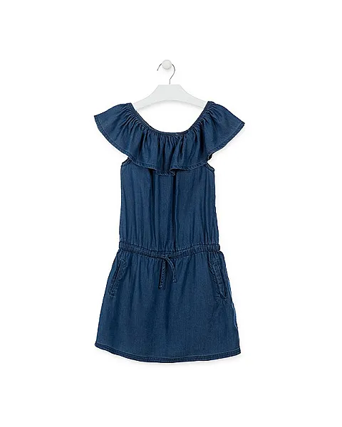 LOSAN VESTIDO VAQUERO CON VOLANTE MODA INFANTIL