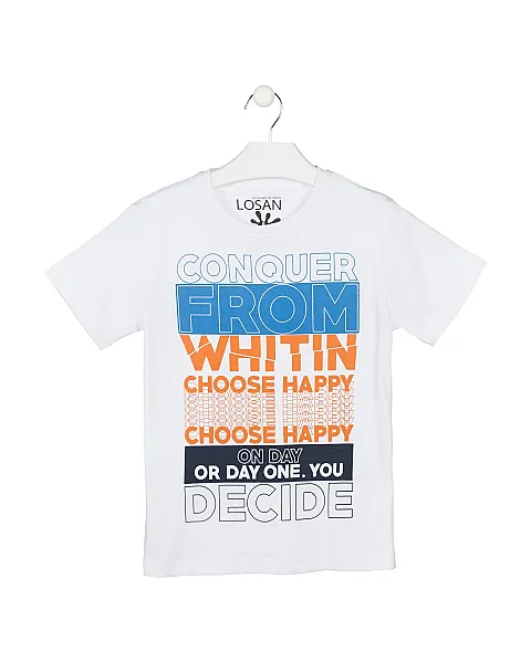 LOSAN CAMISETA ESTAMPADA 913-1301 MODA INFANTIL Y JUVENIL