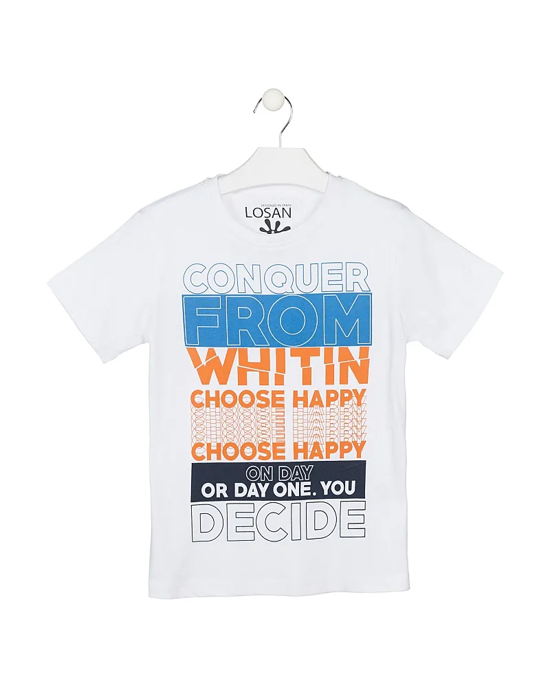LOSAN CAMISETA ESTAMPADA 913-1301 MODA INFANTIL Y JUVENIL