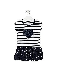 LOSAN VESTIDO CON CORAZON DE TUL EN EL PECHO 916-7005