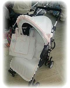 SILLA ARRUE NANNO VESTIDURA BATISTA ROSA CAPOTA+BOLSO+FUNDA DE VERANO