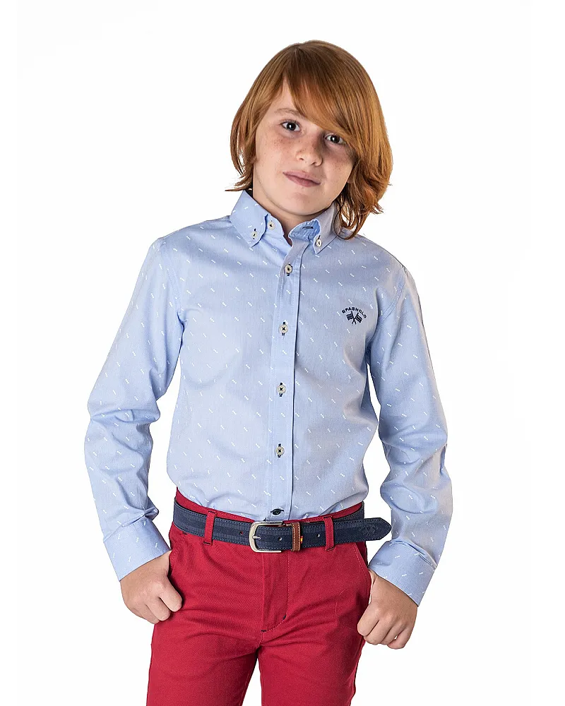 SPAGNOLO CAMISA C/BOTON OXF. ESTAMPADO 4640