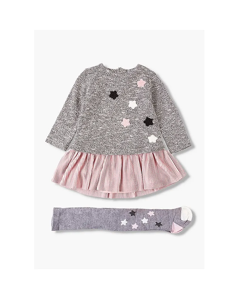 LOSAN VESTIDO CON FALDA PLISADA Y LEOTARDOS 928-8034