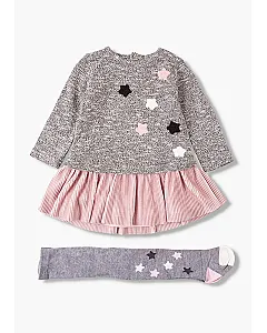 LOSAN VESTIDO CON FALDA PLISADA Y LEOTARDOS 928-8034