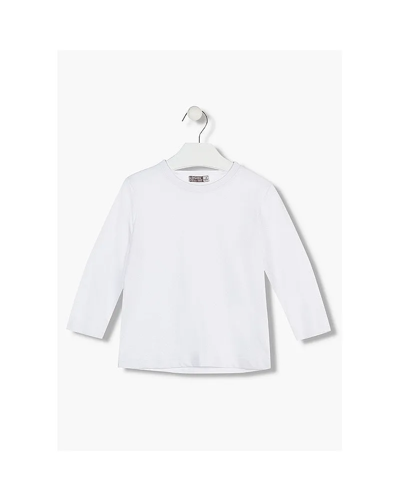 LOSAN CAMISETA ALGODON BLANCO LISO