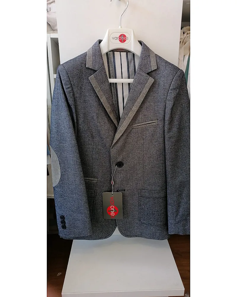 AMERICANA REGULAR FIT ALGODON CONTRASTE (MARINO)