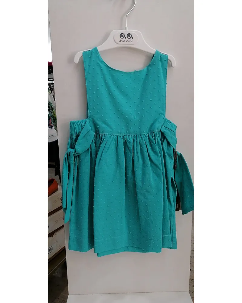 JOSE VARON VESTIDO KAFTAN PLUMETI 01-34276 TURQUESA