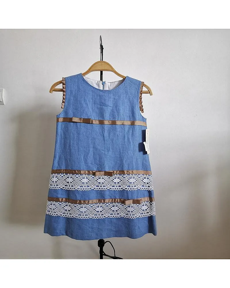 Vestido trapecio Pompon