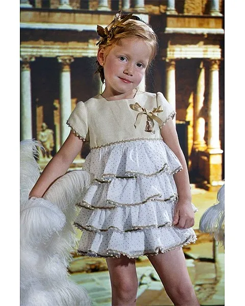 JOSE VARON VESTIDO VOLANTES