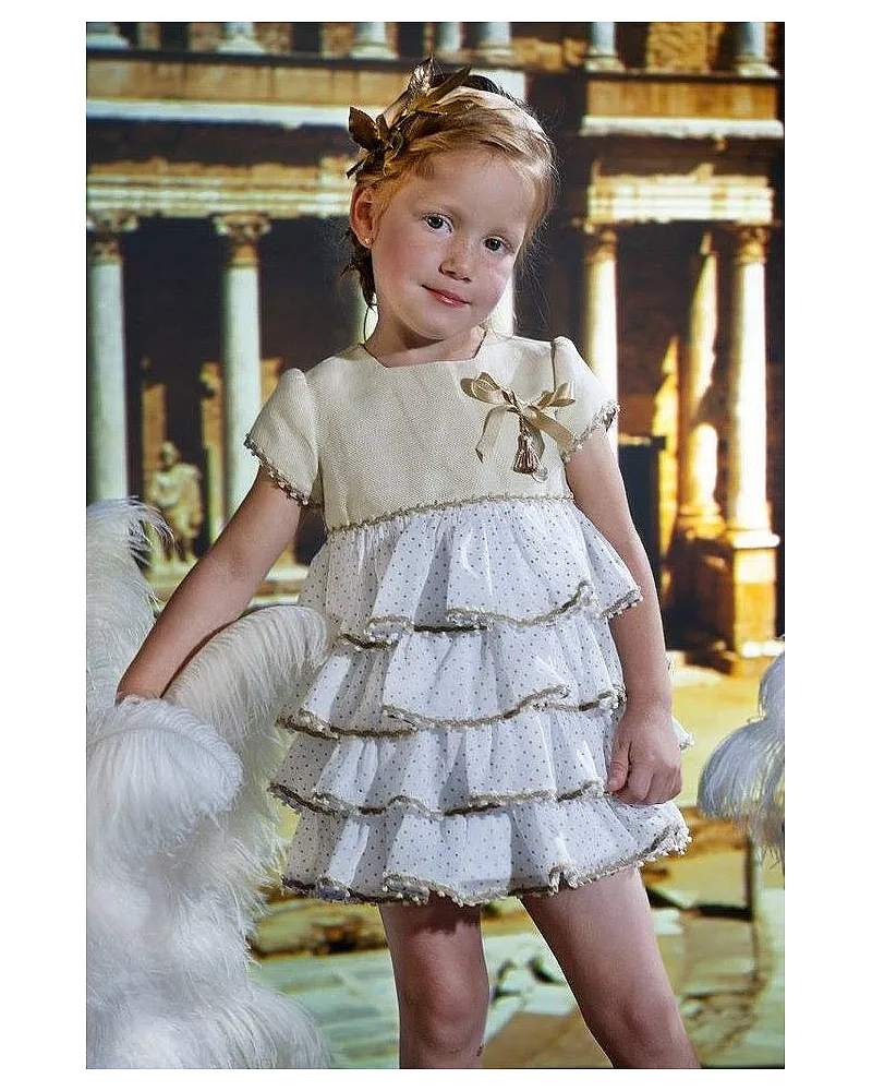 JOSE VARON VESTIDO VOLANTES