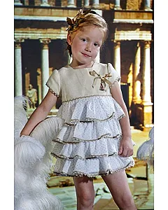 JOSE VARON VESTIDO VOLANTES