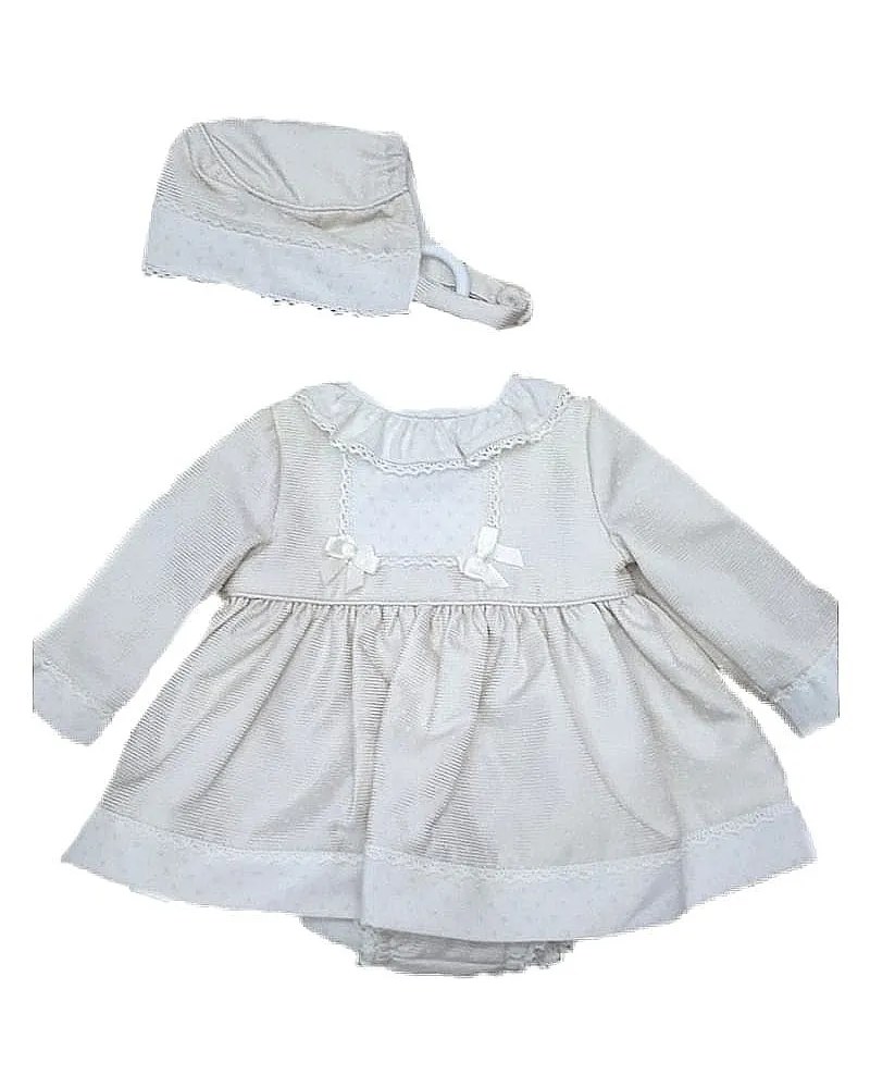 DOLCE PETIT VESTIDO CAPOTA Y BRAGUITA 2012-VBG BEIG