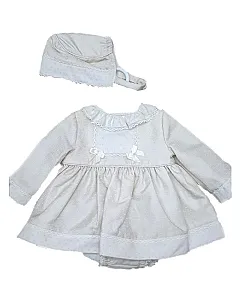 DOLCE PETIT VESTIDO CAPOTA Y BRAGUITA 2012-VBG BEIG