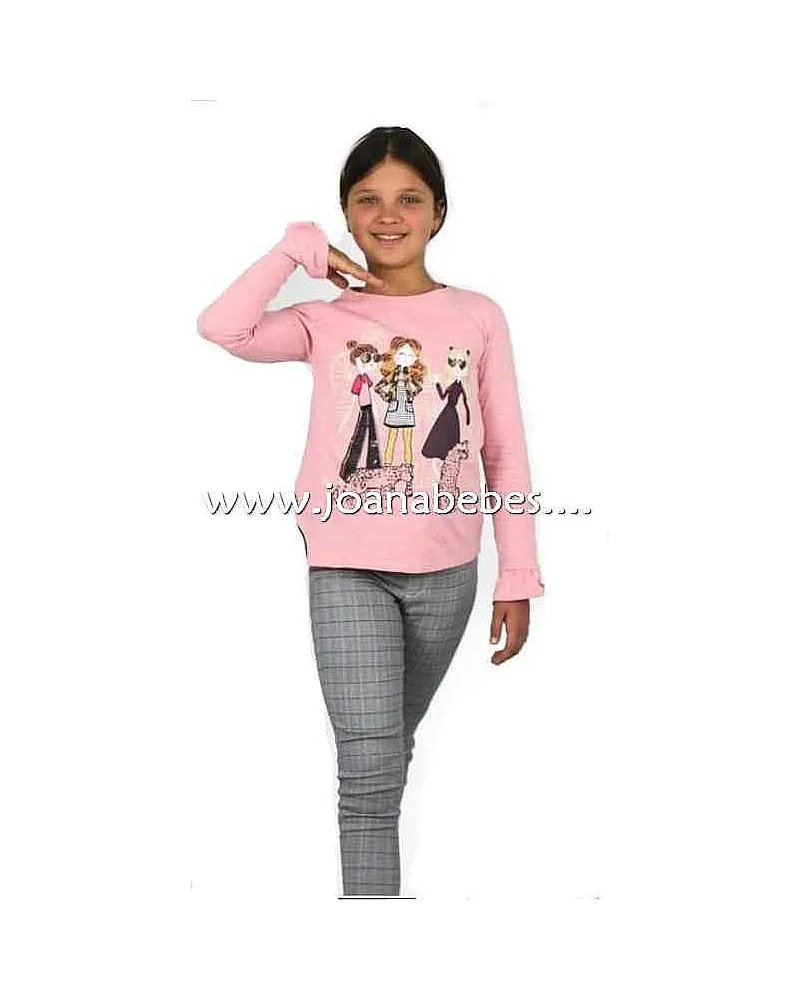 Pantalon cuadros gris monopatin