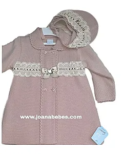 granlei abrigo y capota rosa empolvado