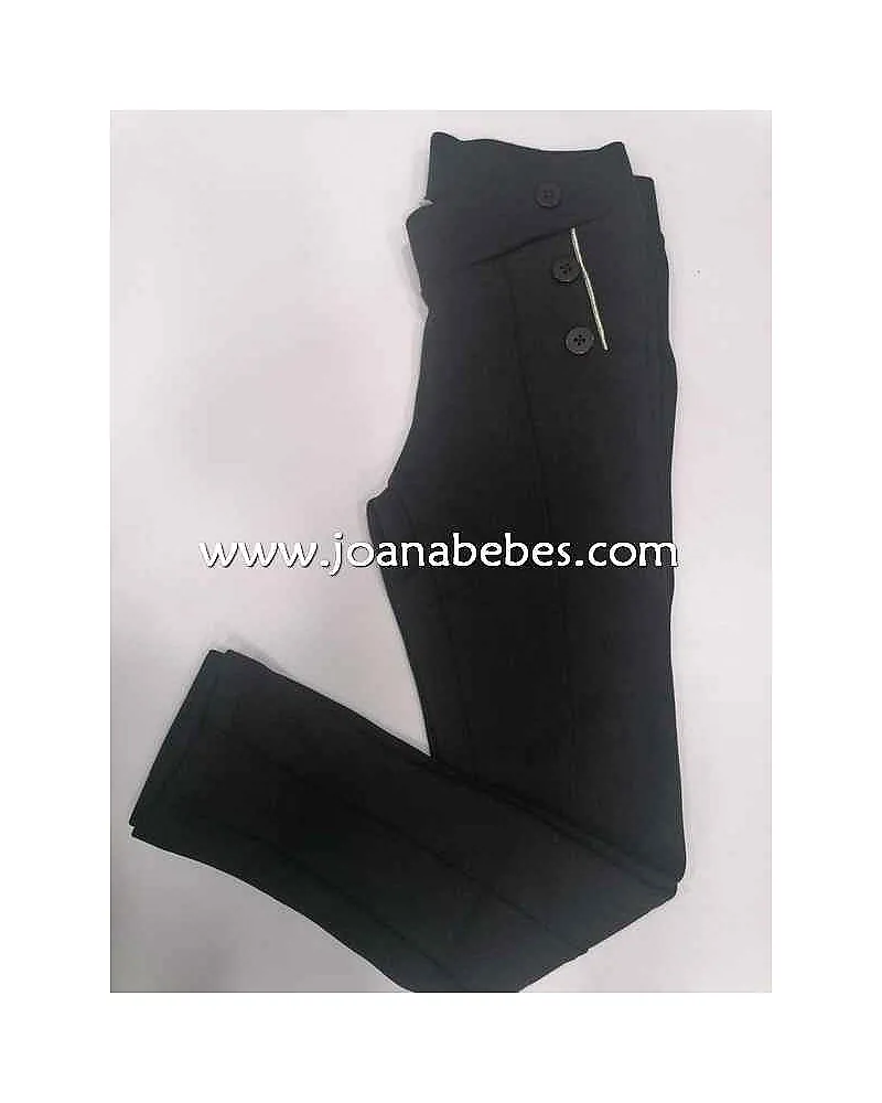 Pantalon negro botones