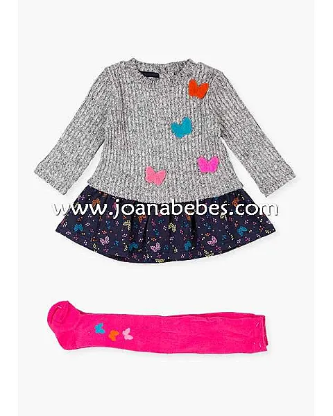 Losan vestido con parches y leotardo