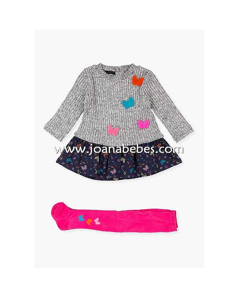 Losan vestido con parches y leotardo