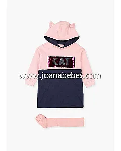 Losan vestido con lentejuelas reversibles y leotardos